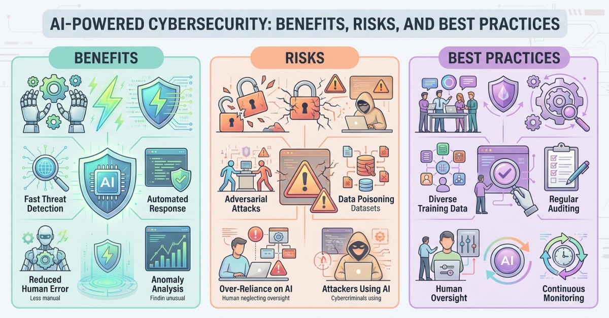 AI-Powered Cybersecurity: Benefits, Risks, and Best Practices